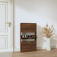 Thumbnail for Schuhschrank Braun Eichen-Optik 59x17x108 cm Holzwerkstoff
