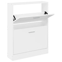 Thumbnail for Schuhschrank Weiß 59x17x81 cm Holzwerkstoff