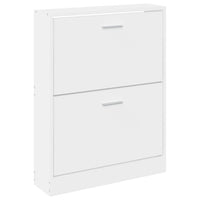 Thumbnail for Schuhschrank Weiß 59x17x81 cm Holzwerkstoff