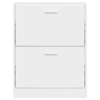 Thumbnail for Schuhschrank Weiß 59x17x81 cm Holzwerkstoff