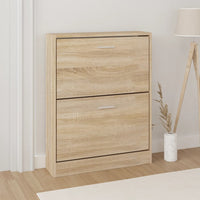Thumbnail for Schuhschrank Eichen-Optik 59x17x81 cm Holzwerkstoff