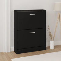 Thumbnail for Schuhschrank Schwarz 59x17x81 cm Holzwerkstoff