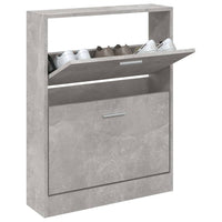 Thumbnail for Schuhschrank Betongrau 59x17x81 cm Holzwerkstoff