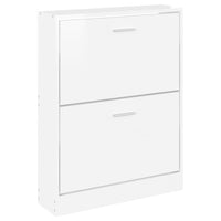 Thumbnail for Schuhschrank Hochglanz-Weiß 59x17x81 cm Holzwerkstoff
