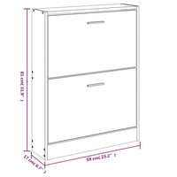 Thumbnail for Schuhschrank Grau Sonoma 59x17x81 cm Holzwerkstoff