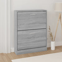 Thumbnail for Schuhschrank Grau Sonoma 59x17x81 cm Holzwerkstoff