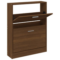 Thumbnail for Schuhschrank Braun Eichen-Optik 59x17x81 cm Holzwerkstoff