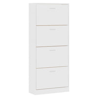 Thumbnail for Schuhschrank Weiß 63x24x147 cm Holzwerkstoff