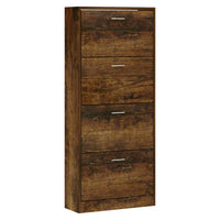 Thumbnail for Schuhschrank Räuchereiche 63x24x147 cm Holzwerkstoff