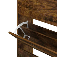 Thumbnail for Schuhschrank Räuchereiche 63x24x147 cm Holzwerkstoff