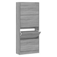 Thumbnail for Schuhschrank Grau Sonoma 63x24x147 cm Holzwerkstoff