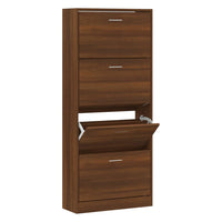 Thumbnail for Schuhschrank Braun Eichen-Optik 63x24x147 cm Holzwerkstoff