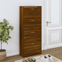 Thumbnail for Schuhschrank Braun Eichen-Optik 63x24x147 cm Holzwerkstoff