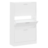 Thumbnail for Schuhschrank Weiß 63x24x103 cm Holzwerkstoff