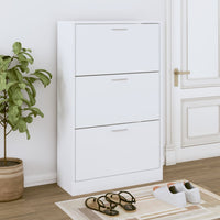 Thumbnail for Schuhschrank Weiß 63x24x103 cm Holzwerkstoff