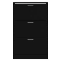 Thumbnail for Schuhschrank Schwarz 63x24x103 cm Holzwerkstoff