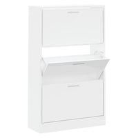 Thumbnail for Schuhschrank Hochglanz-Weiß 63x24x103 cm Holzwerkstoff
