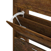Thumbnail for Schuhschrank Räuchereiche 63x24x103 cm Holzwerkstoff