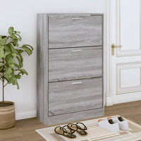 Thumbnail for Schuhschrank Grau Sonoma 63x24x103 cm Holzwerkstoff