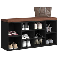 Thumbnail for Schuhbank Schwarz 103x30x48 cm Holzwerkstoff