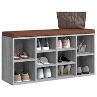 Thumbnail for Schuhbank Grau Sonoma 103x30x48 cm Holzwerkstoff