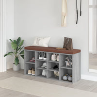 Thumbnail for Schuhbank Grau Sonoma 103x30x48 cm Holzwerkstoff
