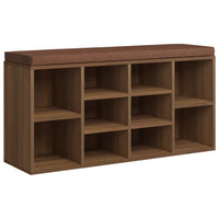 Thumbnail for Schuhbank Braun Eichen-Optik 103x30x48 cm Holzwerkstoff