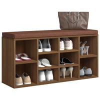 Thumbnail for Schuhbank Braun Eichen-Optik 103x30x48 cm Holzwerkstoff