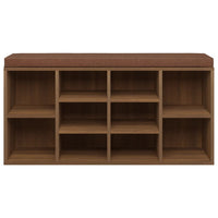Thumbnail for Schuhbank Braun Eichen-Optik 103x30x48 cm Holzwerkstoff