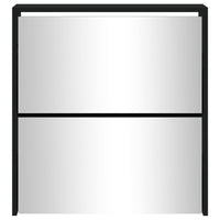 Thumbnail for Schuhschrank mit Spiegel 2 Fächer Schwarz 63x17x67 cm