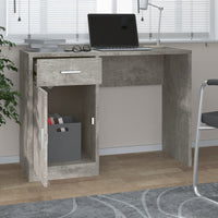 Thumbnail for Schreibtisch mit Stauraum Betongrau 100x40x73 cm Holzwerkstoff