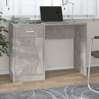 Thumbnail for Schreibtisch mit Stauraum Betongrau 100x40x73 cm Holzwerkstoff