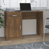 Thumbnail for Schreibtisch mit Stauraum Braun Eichen-Optik 100x40x73 cm