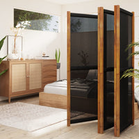 Thumbnail for 5-tlg. Raumteiler Schwarz 350x180 cm