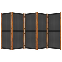 Thumbnail for 5-tlg. Raumteiler Schwarz 350x180 cm