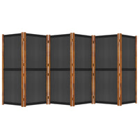 Thumbnail for 6-tlg. Raumteiler Schwarz 420x180 cm