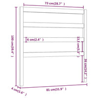 Thumbnail for Kopfteil 81x4x100 cm Massivholz Kiefer