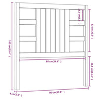 Thumbnail for Kopfteil 96x4x100 cm Massivholz Kiefer
