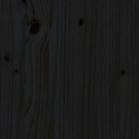 Thumbnail for Kopfteil Schwarz 105,5x4x100 cm Massivholz Kiefer