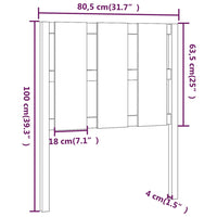 Thumbnail for Kopfteil 80,5x4x100 cm Massivholz Kiefer