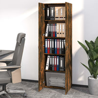 Thumbnail for Büroschrank Räuchereiche 60x32x190 cm Holzwerkstoff