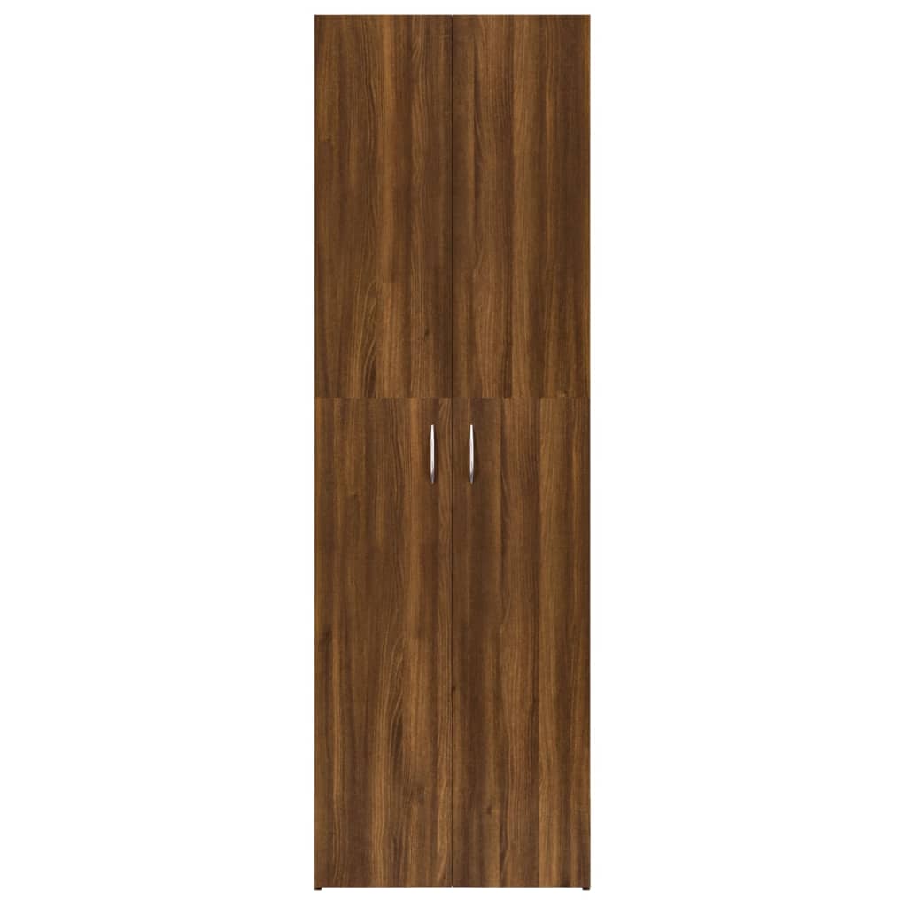 Büroschrank Braun Eichen-Optik 60x32x190 cm Holzwerkstoff