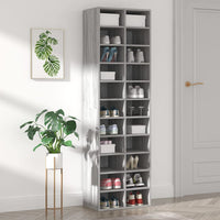 Thumbnail for Schuhregal Grau Sonoma 54x34x183 cm Holzwerkstoff