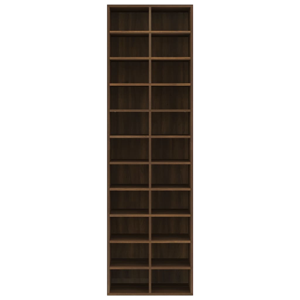 Schuhregal Braun Eichen-Optik 54x34x183 cm Holzwerkstoff