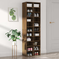 Thumbnail for Schuhregal Braun Eichen-Optik 54x34x183 cm Holzwerkstoff