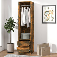 Thumbnail for Kleiderschrank mit Schubladen Räuchereiche 50x50x200 cm
