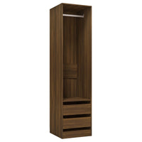 Thumbnail for Kleiderschrank mit Schubladen Braun Eichen-Optik 50x50x200 cm