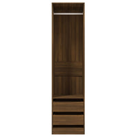 Thumbnail for Kleiderschrank mit Schubladen Braun Eichen-Optik 50x50x200 cm