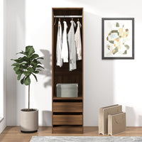 Thumbnail for Kleiderschrank mit Schubladen Braun Eichen-Optik 50x50x200 cm