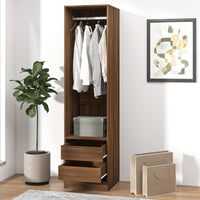 Thumbnail for Kleiderschrank mit Schubladen Braun Eichen-Optik 50x50x200 cm